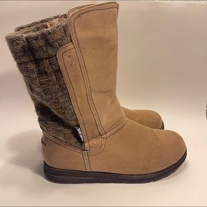 Muk Luks Stacy Faux Suede Lined Boots Tan
